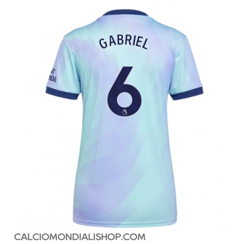 Maglie da calcio Arsenal Gabriel Magalhaes #6 Terza Maglia Femminile 2024-25 Manica Corta